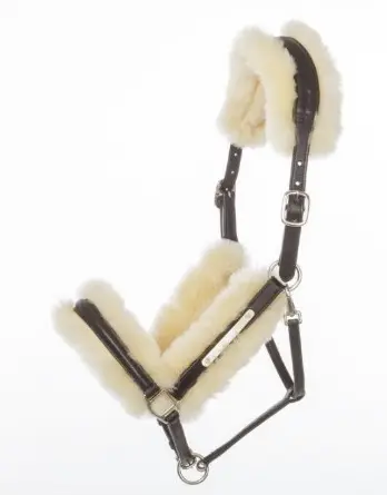 Kavalkade Halster Leer Bont zwart.webp