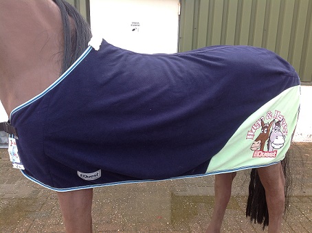 [EQU.1-Oranje-165] Fleecedeken Hugo&Harry (Oranje, 165 cm)