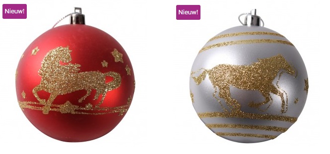 Kerstballen Paard