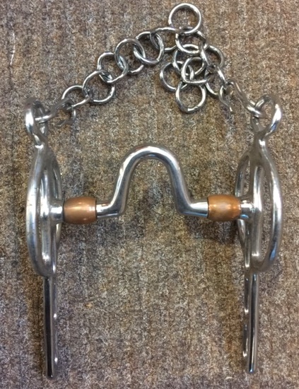 Liverpoolstang met tongboog en koperen rol