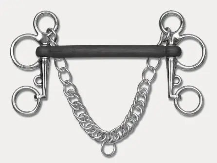 Pelhamstang rubber anatomisch (12.5 cm)