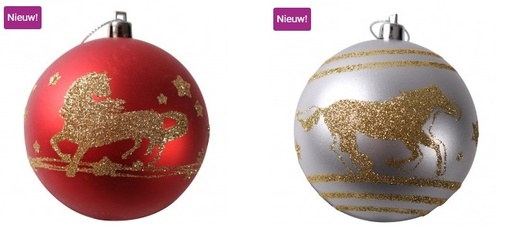 Kerstballen Paard