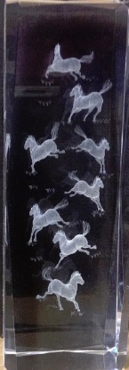 [cr64] Crystal rennende paardjes, groot